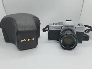 Minolta SRT 100X SLR Kamera + Objektiv MD-Rokkor 1:1.7/50 mm Linse + Tasche - Bild 1 von 21