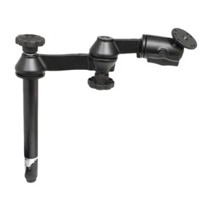 RAM Mounts 8" Upper Pole with Double Swing Arms & Round AMPS Plate  RAM-VP-SW1-8 - Picture 1 of 2