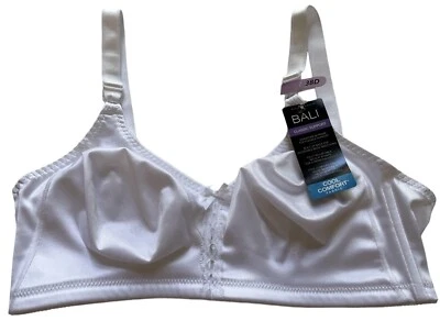 Sujetador inalámbrico BALI Cool Comfort Classic Support 38D DF3820 blanco nuevo Foto 1 de 4