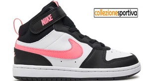 SCARPE BAMBINO/BAMBINA NIKE COURT BOROUGH MID 2 (PSV)- CD7783-005 col. nero/rosa - Foto 1 di 6