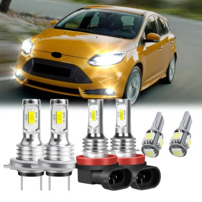 For Ford Focus MK3 2011-18 6000K LED Xenon Low/Fog/Side Headlight Bulbs Set - Image 1 of 4