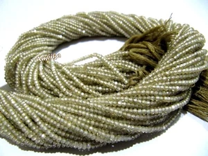 3 strings Natural Earth mined Zircon Rondelle Faceted  2mm Beads Strand 13 inch - Picture 1 of 6