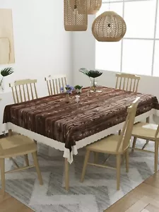 6 Seater Dining Table Cover Dark Brown US - Picture 1 of 3