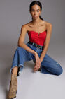 Anthropologie NEW Bustier Tube Top SIZE m NEW red color