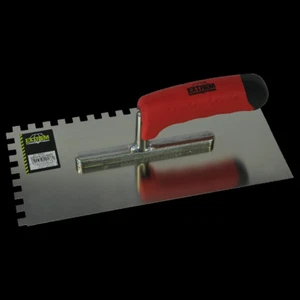 10 x Zahnkelle, Stahl, Softgriff, 12mm Zahnung, 280 x 130 mm, Fliesenkelle - Bild 1 von 1