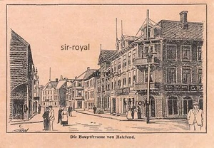 Hauptstraße Aalesund Norwegen - 1904 - Historische Abbildung ~13x9cm - Foto 1 di 1