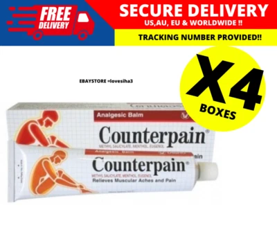 Nuevo bálsamo analgésico Counterpain alivia dolores musculares y dolor 120G x 4 tubos Foto 1 de 4