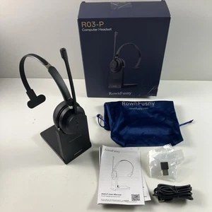 Rownfusny Bluetooth Headsets Wireless w Mic for Work Noise Reduction - Afbeelding 1 van 11