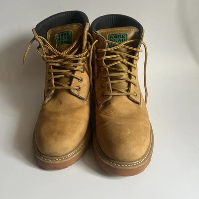 复古牧马人男式 12 靴子工作服棕褐色皮革隔热防水/耐油 — 第 1/4 张图片