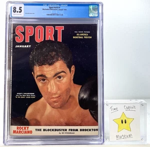 Sport Magazine #v14 #1 January 1953 Rocky Marciano Cover CGC 8.5 TOP POP - Picture 1 of 4