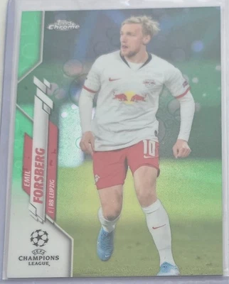 EMIL FORSBERG 2019-20 Topps Chrome UCL Green Bubbles Refractor #40 RB Leipzig - Image 1 of 2