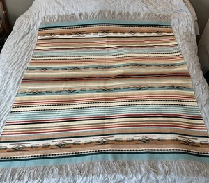 Coperta lana Pendleton collezione casa USA motivo geometrico righe sud-ovest - Foto 1 di 15