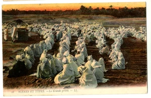 Norte de África francés - Argelia - Gran oración - Postal vintage - Imagen 1 de 2