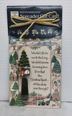 SUSAN WINGET Árbol de Navidad Esparcidor de Queso Regalo Tarjeta de Navidad 1999 Foto 1 de 4