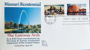 AFDCS 5626 Missouri Statehood Combo The Gateway Arch 630 Fuß Monument - Bild 1 von 1