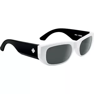 New SPY GENRE Sunglasses | White Matte Black / Happy Gray Black Mirror Lens - Picture 1 of 6