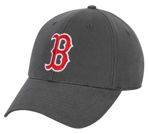 Boston Red Sox MLB Adult Men's Adjustable Charcoal Gray Team Logo Hat Hats Caps - Picture 1 of 4