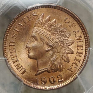 1902 Indian Cent, Wahl Stempelglanz, PCGS MS-64RB - Bild 1 von 4