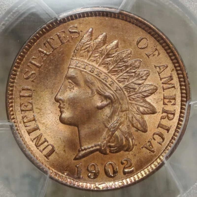 1902 Indian Cent, Choice Uncirculated, PCGS MS-64RB - Image 1 of 4
