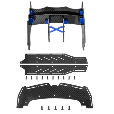 Carbon Fiber Tail Wing Side Skirt Front Splitter Kit For ARRMA 1/7 LIMITLESS V2 - Image 1 of 4