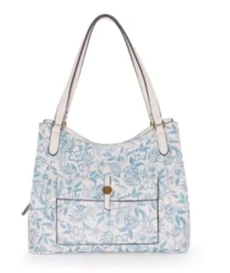 St. John's Bay Newberry 4 Poster Shoulder Chambray Floral Bag Purse NWT $70 - Picture 1 of 20