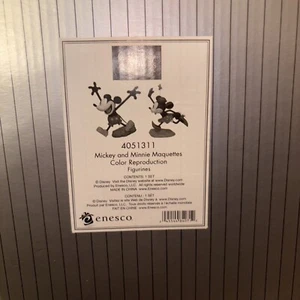DISNEY ARCHIVES - MICKEY & MINNIE MAQUETTES COLOR VERSION - NEW/ENESCO 4051311 - Picture 1 of 5