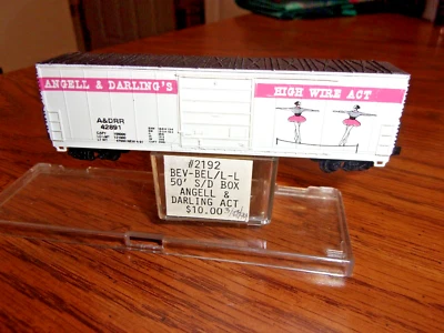 Bev-Bel a 2192 N-scale Angell & Darling "High Wire Act" Boxcar #42891 - Image 1 of 2