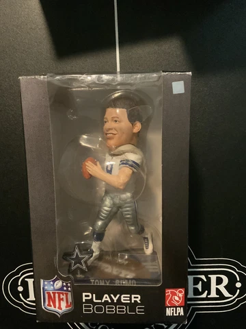 TONY ROMO Dallas Cowboys NFL “Springy Base Logo” Bobblehead NIB! Cover