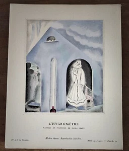 Charles Loupot L'HYGROMETRE pochoir EO Gazette du Bon Ton 1924-25 Max Leroy - Picture 1 of 6