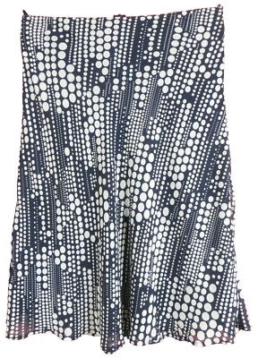 SK17522- ANNE KLEIN Mujer Poliéster Línea A Falda Lunares Azul Marino Blanco 8 Foto 1 de 4