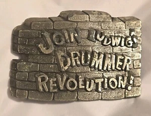 Used AS IS Ludwig Drums belt buckle 1976 Finish Wear Sold As Found - Picture 1 of 3