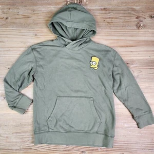 Pop Sugar X Old Navy Bart Simpsons Sweatshirt Hoodie Youth Large (10-12) Green - Picture 1 of 8