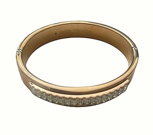 NWT Michael Kors Hinge Bangle Bracelet Rose Gold SS Tone MKJ6332791 MKJ6332 $175 - Picture 1 of 3