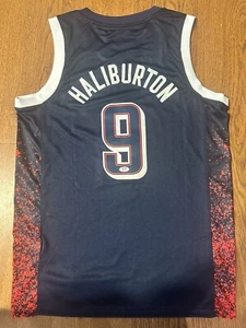 Tyrese Haliburton Signed Jersey Team USA Olympics Indiana Pacers PSA COA GOLD - Picture 1 of 4