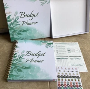1 Year Budget Planner Day To Day & Monthly Spiral Bound Book W/Box & Stickers - Picture 1 of 12