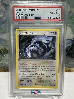 2016 POKEMON XY FATES COLLIDE LUGIA #78 PSA 10 Non-Holo LOW POP RARE - Image 1 of 2
