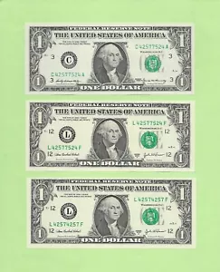 '4257 7524 & 4257 4257' .. MATCHING (3) .... UNCIRC $1 2 RADAR E RIPETITORE - Foto 1 di 2