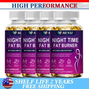 Night Time Appetite Metabolism Fat Burner Supplement Weight Loss Detox Capsules - Picture 1 of 11