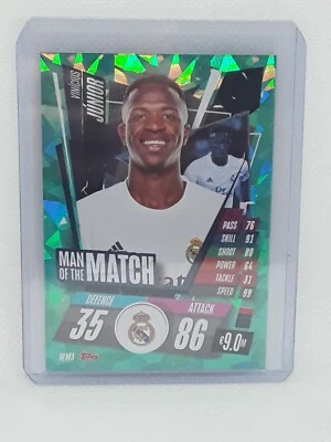 Vinicius Junior Topps Chrome Match Attax Champions League GREEN ICE Real Madrid - Image 1 of 2