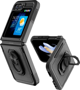 For Samsung Galaxy Z Flip5 Case Bumper Shockproof Protective Cover w/ Kickstand - Picture 1 of 12