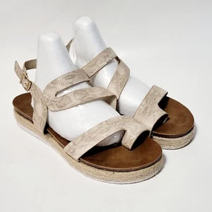 Patrizia Spring Step Kalissa Snake Toe Loop Espadrilles Buckle Sandal Wms 9/40EU - Picture 1 of 20