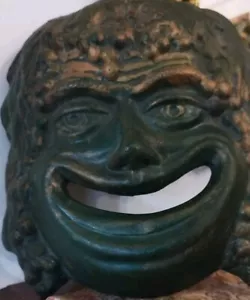 MASCHERA TERRACOTTA MASCHERONE ENORME CERAMICA COCCIO SICILIANO TOSCANO PUGLIESE - Imagen 1 de 5
