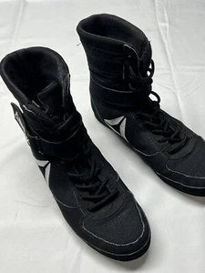 REEBOK Boxing Shoes Womens Sneakers Boot Size 7 Black White CN 4942 UFC MMA - Picture 1 of 8