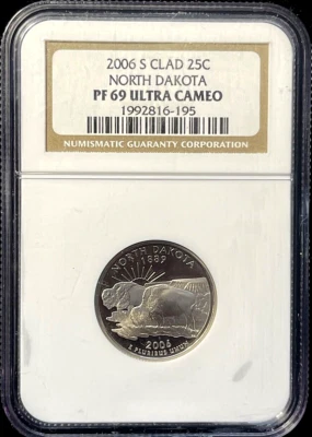 2006-S Washington State Quarter North Dakota NGC PF69 UCAM Ultra Cameo - Image 1 of 2