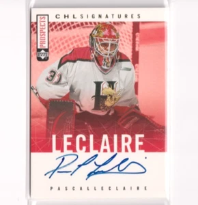 2000-01 Upper Deck CHL Prospects AUTO Pascal Leclaire Halifax Mooseheads - Picture 1 of 2
