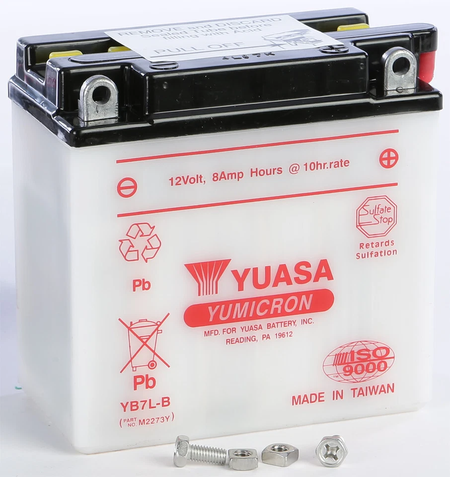 Yuasa YuMicron Battery YB7L-B for Yamaha AT1/AT2/AT3/Exciter/L5T/YG5S/XS360/YG5T - Image 1 of 1