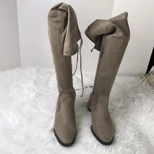Catherine Malandrino Taupe Over The Knee Boots - Size 6.5 - Picture 1 of 12