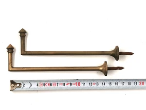 ANCIENNES EMBRASSES BRONZE RIDEAUX CROCHETS  Longueur 15 cm - Photo 1/5