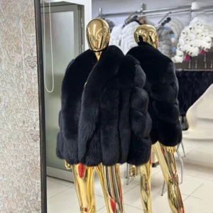 Winter Men Real Fox Fur Coat Winter Lapel Fur Jackets Thick Genuine Fur Overcoat - Picture 1 of 9