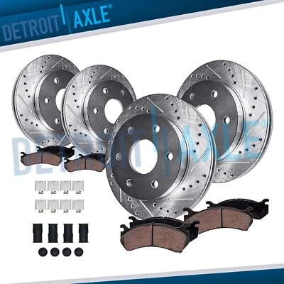 Front Rear Drilled Rotors Brake Pads for 2010-2017 Expedition Lincoln Navigator - Image 1 of 4